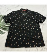 Tori Richard Mens Hawaiian Shirt Size XL Black Pineapple Print Tropical ... - $40.60 CAD