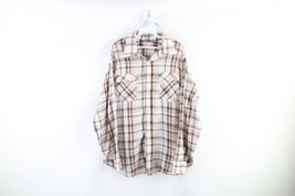 Vtg 70s Levis Mens XL Sheer Thin Western Rodeo Collared Button Shirt Plaid USA - £35.19 GBP