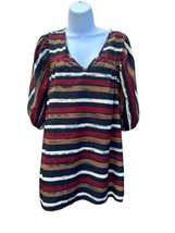 PAISLEY AND IVY Multicolored Striped Tunic Blouse Small - £11.81 GBP