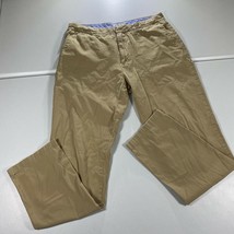 J Crew Pants Mens 34 x 34 Brown Khaki Dress Slacks Suit Office Workwear Uniform - £23.72 GBP