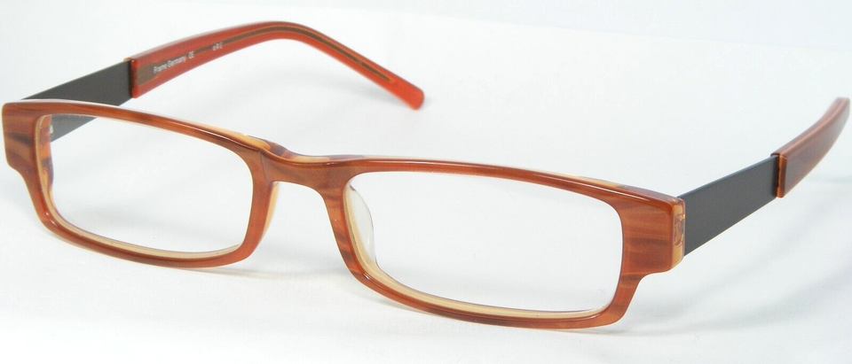 OGI 7122 302 MARBLE ORANGE BROWN AMBER EYEGLASSES GLASSES FRAME 49-17-135mm - $86.36