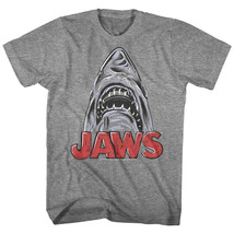 Jaws Gothic Shark Sketch Grafitti Men&#39;s T Shirt Attack Spielberg Movie Bite Gray - £19.24 GBP+