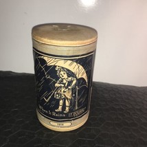 Vintage Commemorative Morton Salt Container “When it Rains it Pours” 1914 - £5.38 GBP