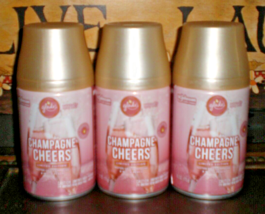 3 Glade Automatic Spray Can Refills Champagne Cheers Fits Airwick - $24.47