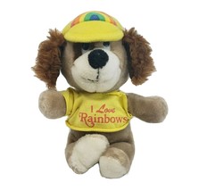 Vintage 1982 Wallace Berrie I Love Rainbows Puppy Dog Stuffed Animal Plush Toy - $37.05