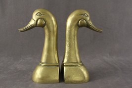 Vintage Mcm Brass Metalware Set Mid Century Bookends Ducks Williamsburg Pottery - £48.03 GBP