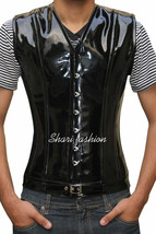 Top Quality Stylish Black PVC Men&#39;s Body Shaper Long Corset - £67.42 GBP