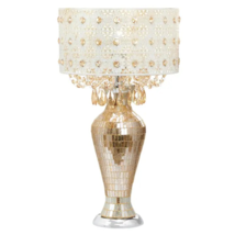 25&quot;H Leo Champagne Table Lamp with Cascading Beads - $225.72