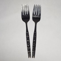 Set of 2 Wm A. Rogers Deluxe Stainless Oneida Ltd Malibu 6.25&quot; Salad Forks - $16.95