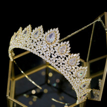  Crystal Crown Tiara Wedding Party Graduation Ceremony Hair Accessories Big Crow - £115.60 GBP