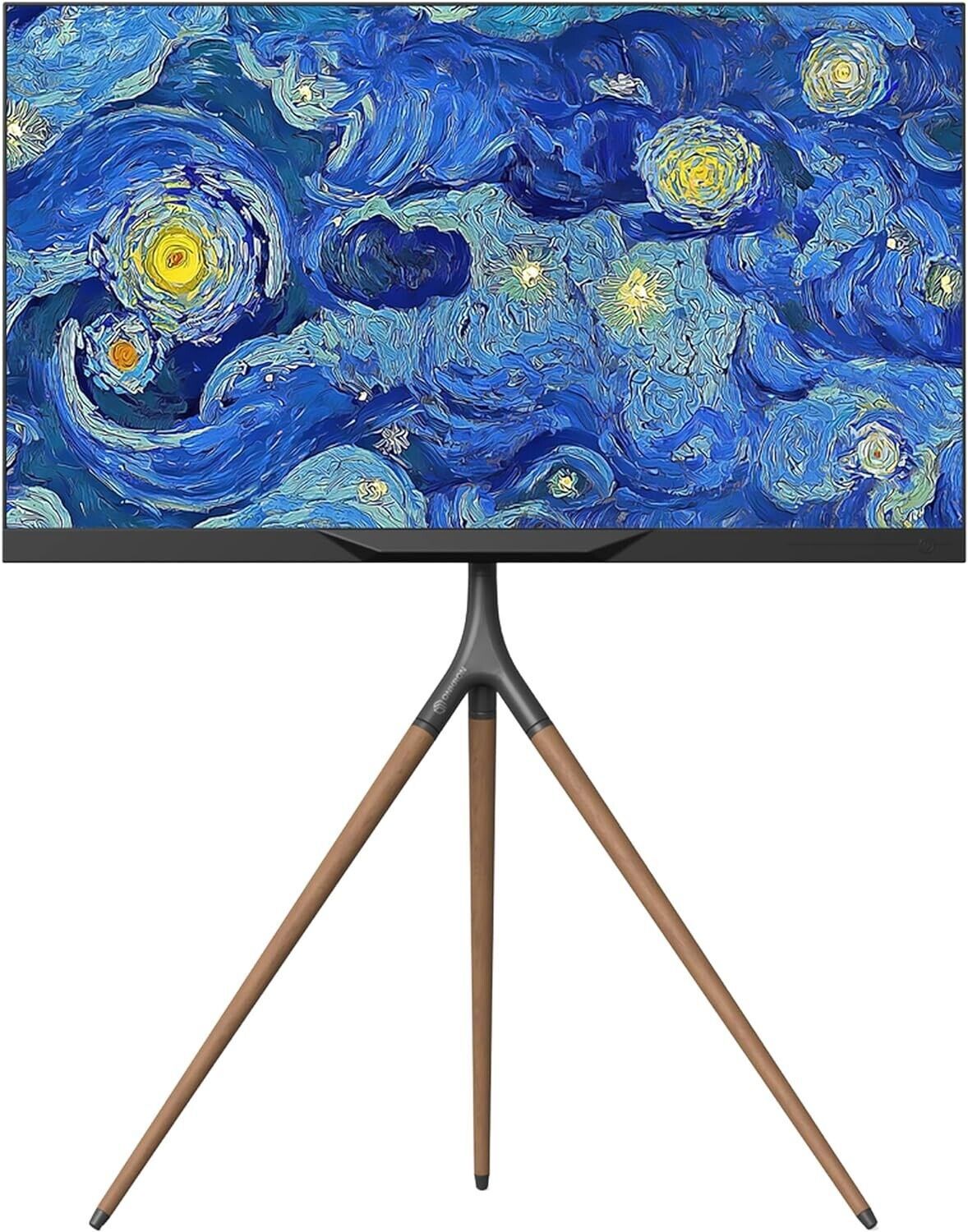 ONKRON Tripod TV Stand Wood for 32 - 65 Inch TVs up to 77 lbs - $175.99