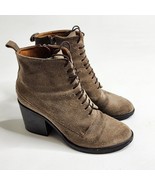 Coclico Vash Lace Up Booties Squirrel Suede Zip Boots Size 7 - $269.79 CAD