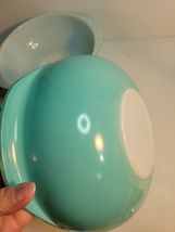 2 Pyrex No. 24 2 Qt Turquoise Casserole Dishes image 3