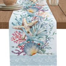 Blue Ocean Coastal Theme Table Runner - 13"x 72" - $18.80
