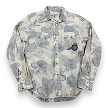 Guess Jeans Pearl Snap Floral Western Shirt Embroidered Flowers Mens Sz M - £17.80 GBP