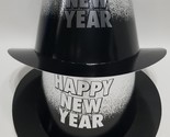 Lot of 2 Happy New Years Paper Top Hat, Silver/Black, Age 14+ - £10.27 GBP