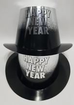 Lot of 2 Happy New Years Paper Top Hat, Silver/Black, Age 14+ - $12.86