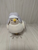 Wondershop Featherly Friends Bay Beige Bird Figure Gray Hat sweater 2023  Xmas - $11.87