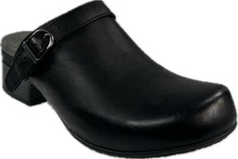 Eastland Women&#39;s Adele Black Leather Slip-on Clog Casual Shoes, 33978-01 - £47.07 GBP