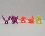 Vintage Monster In My Pocket Toy Figures Lot of 5 Neon Purple Orange Yellow - $41.57
