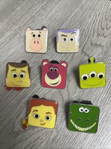 WDW Walt Disney Pin Square Head Series Set Of 7 Toy Story Buzz Woody Ali... - $29.70
