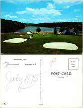 New York(NY) Grossinger Lake Golf Course People Golfing Vintage Postcard - $9.40