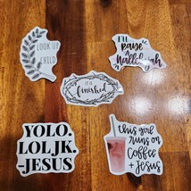 Jesus Stickers Lot of 5 ~ Love Religion Christ Faith Christian Lot T - £7.98 GBP