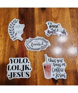 Jesus Stickers Lot of 5 ~ Love Religion Christ Faith Christian Lot T - £7.94 GBP