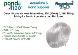 Clear Silicone Airline, 328&#39; (100m) Hose for Aquariums Water Gardens &amp; K... - £27.89 GBP