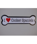 I Heart (Love) Cocker Spaniels Dog Bone Car Magnet 2x7 USA made NEW Wate... - £3.94 GBP