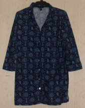 New Womens Nautica Nautical Novelty Print Super Soft Flannel Nightshirt Size L - £21.93 GBP