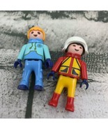 Playmobil Children Figures Lot Of 2 Cute In Snow Suits - £9.34 GBP