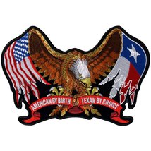 Hot Leathers Texas Flag Eagle Patch (5&quot; Width x 3&quot; Height) - £9.78 GBP