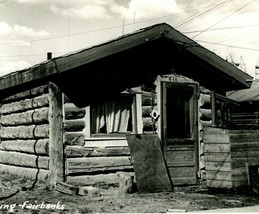 RPPC Log Dwelling Cabin Home House Fairbanks Alaska AK UNP Postcard B14 - £10.24 GBP