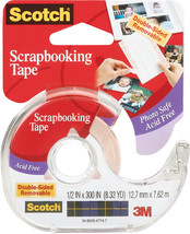 Scotch Scrapbooking Tape Double-Sided Removable-.5&quot;X300&quot; - £14.21 GBP