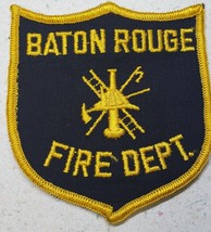 FIRE DEPARTMENT PATCH CITY OF BATON ROUGE LOUISIANA LA BLACK YELLOW BRFD... - £8.04 GBP