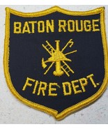FIRE DEPARTMENT PATCH CITY OF BATON ROUGE LOUISIANA LA BLACK YELLOW BRFD... - $10.22