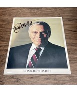 Vintage Charlton Heston Autographed 8X10 Ten Commandments Planet of the ... - $24.26 CAD