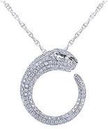 0.75CT Rund Geschliffen Künstlicher Diamant Kreis Anhänger Kette 14K Ver... - €120,28 EUR