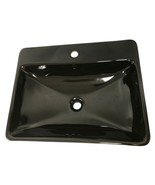 Kohler 2660-1-7 Vox Rectangular Vessel Sink with Faucet Deck 266017 - Black - $321.07