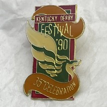 1990 Kentucky Derby Festival Pegasus Parade Horse Racing Enamel Lapel Hat Pin - £6.24 GBP
