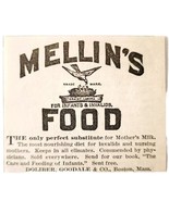 Mellin&#39;s Food Infant Milk 1885 Advertisement Victorian Baby Food ADBN1A16 - $27.34 CAD