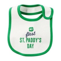 Holiday Bib St. Paddy&#39;s Day Baby St. Patricks Day Carters My First Green &amp; White - £5.53 GBP