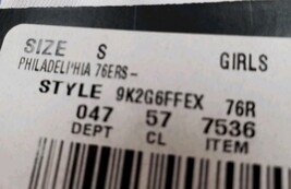 NBA Philadelphia 76 Sixers Basketball Girl's Small T-Shirt,  White image 4