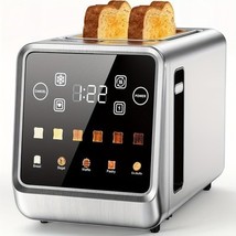 Touch Screen Toaster 2 Slice, Stainless Steel Smart Digital Toasters Wit... - $99.77