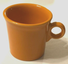 Fiesta Orange HLC USA Vintage 80s Stoneware Coffee O Ring Handle Mug 3.5&quot; - $7.96