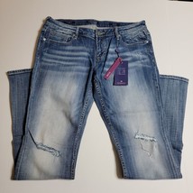 NWT Vigoss Women&#39;s The Chelsea Flare Distressed Jeans Sz 31 x 34 - $38.69