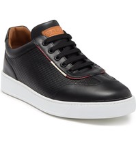 Bally Baxley Men&#39;s Leather Perforated Sneakers Shoes Black US 10.5 / EU 9.5 New - £155.01 GBP