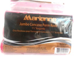 (Lot Of 4 Packs) Marianna Jumbo Cold Wave Perm Rods ~ 1 3/8&quot; Burgundy ~ 6 Ct! - £9.30 GBP