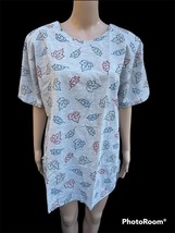 VTG Women’s B.I. GEAR Sport Shirt Top Leaf Pattern Oversized Large Mom 8... - $18.57